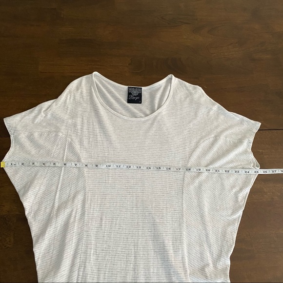 BAYO White Sheer Blouse Stripes - Picture 8 of 9